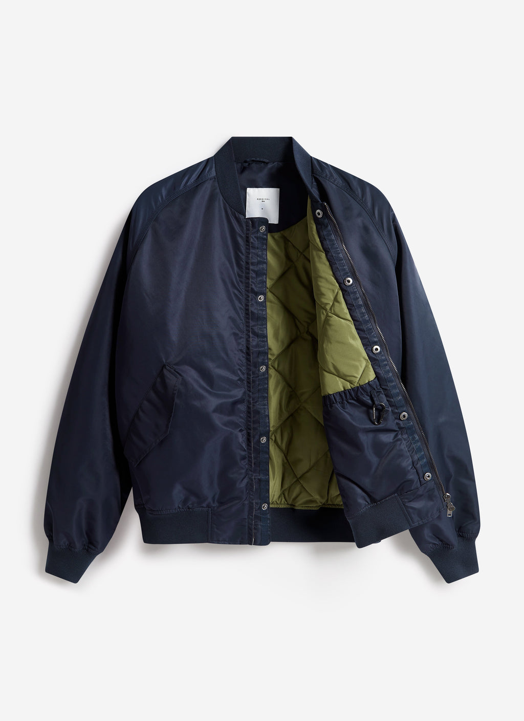 Bomber Jacket | Nylon | Midnight with Olive