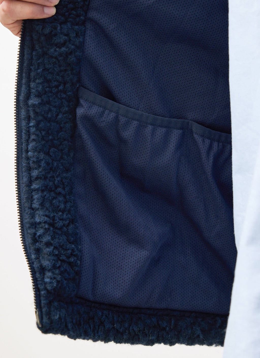 Men's Wool Fleece Jacket | Navy