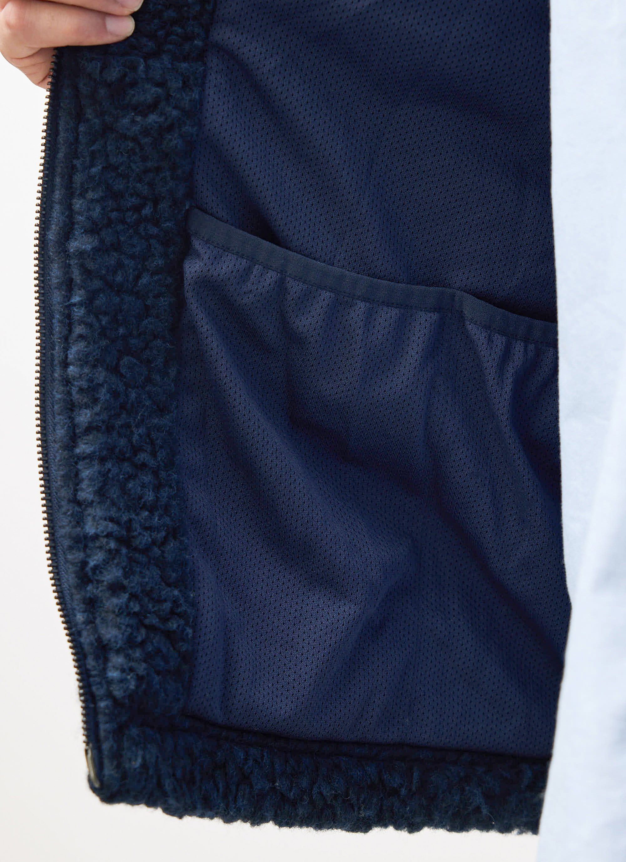 Men's Wool Fleece Jacket | Navy