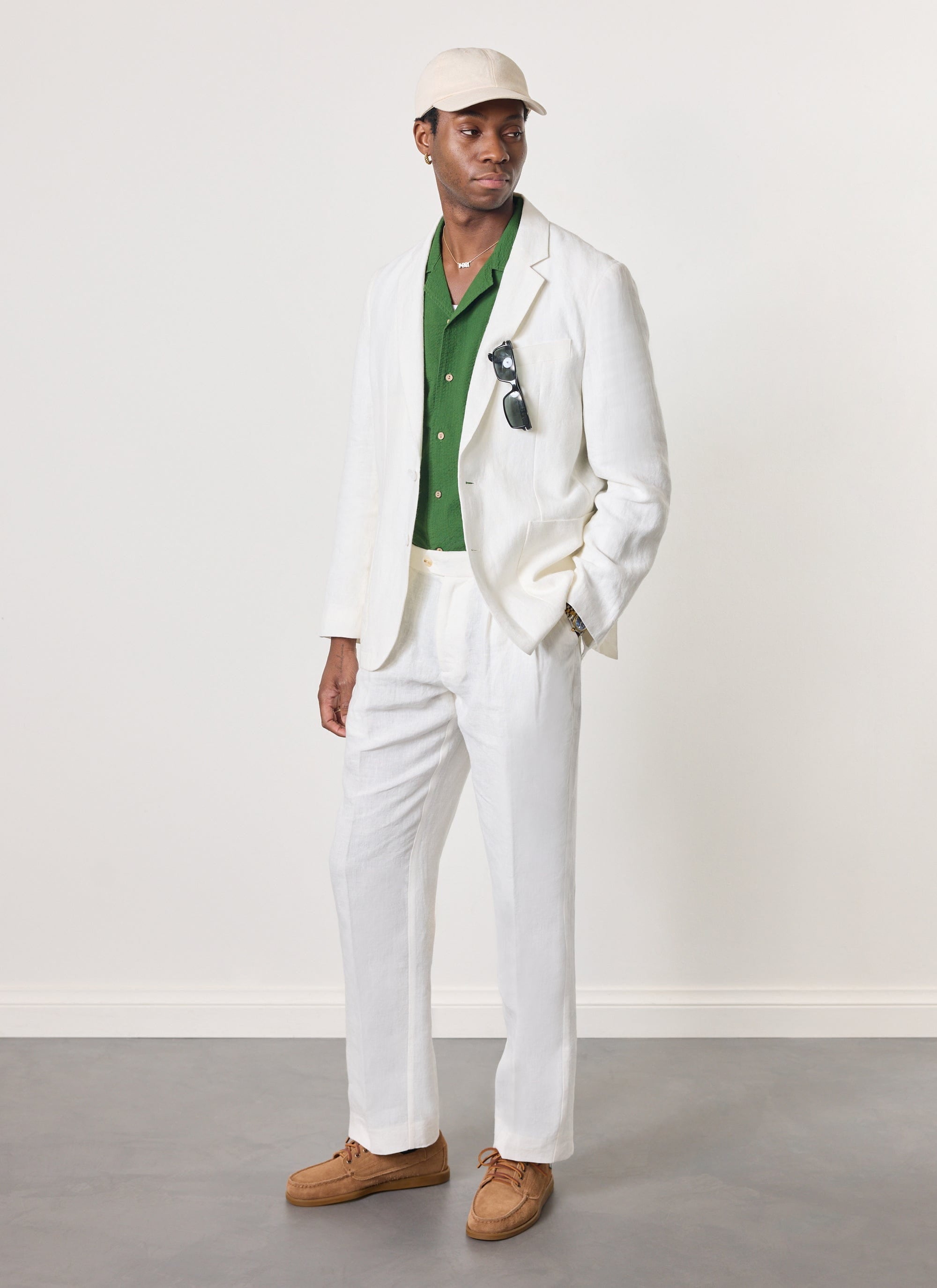 Cuban Shirt | Seersucker | Forest