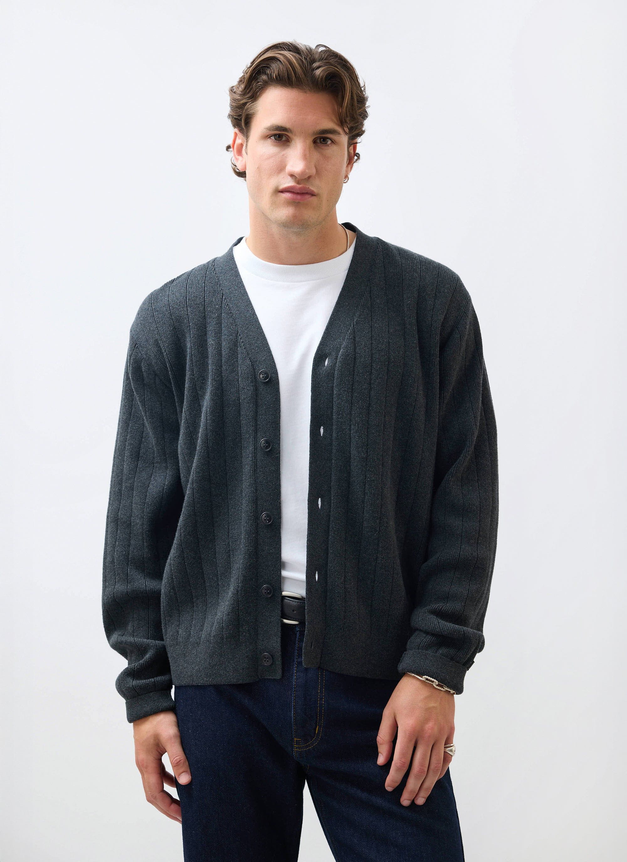 Editor Cardigan | Cotton | Grey