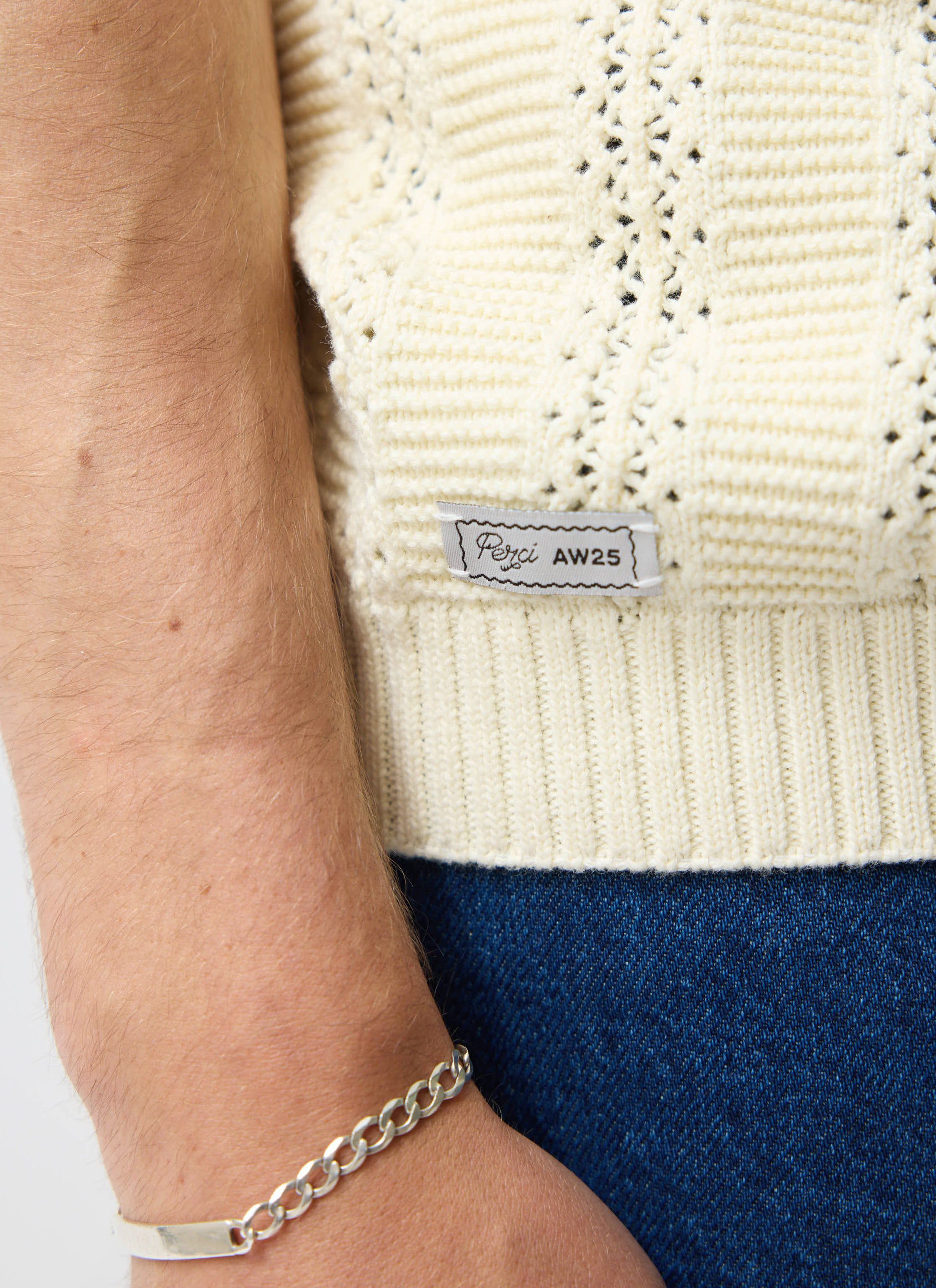 Addendum Knitted Polo Shirt | Cotton | Ecru Cream