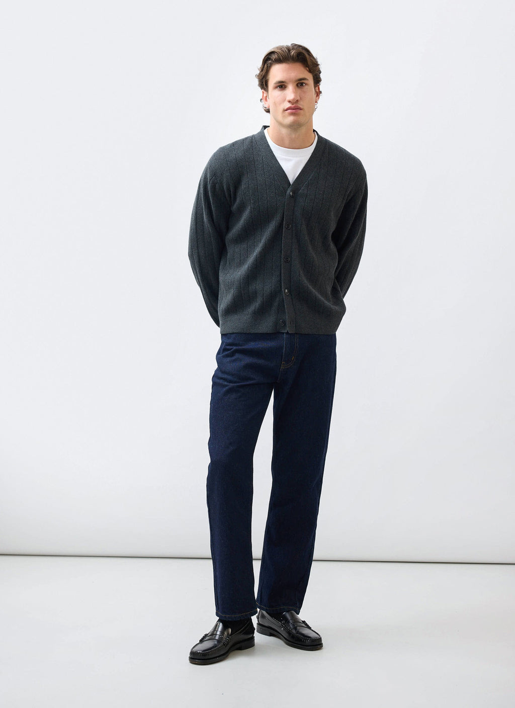 Editor Cardigan | Cotton | Grey