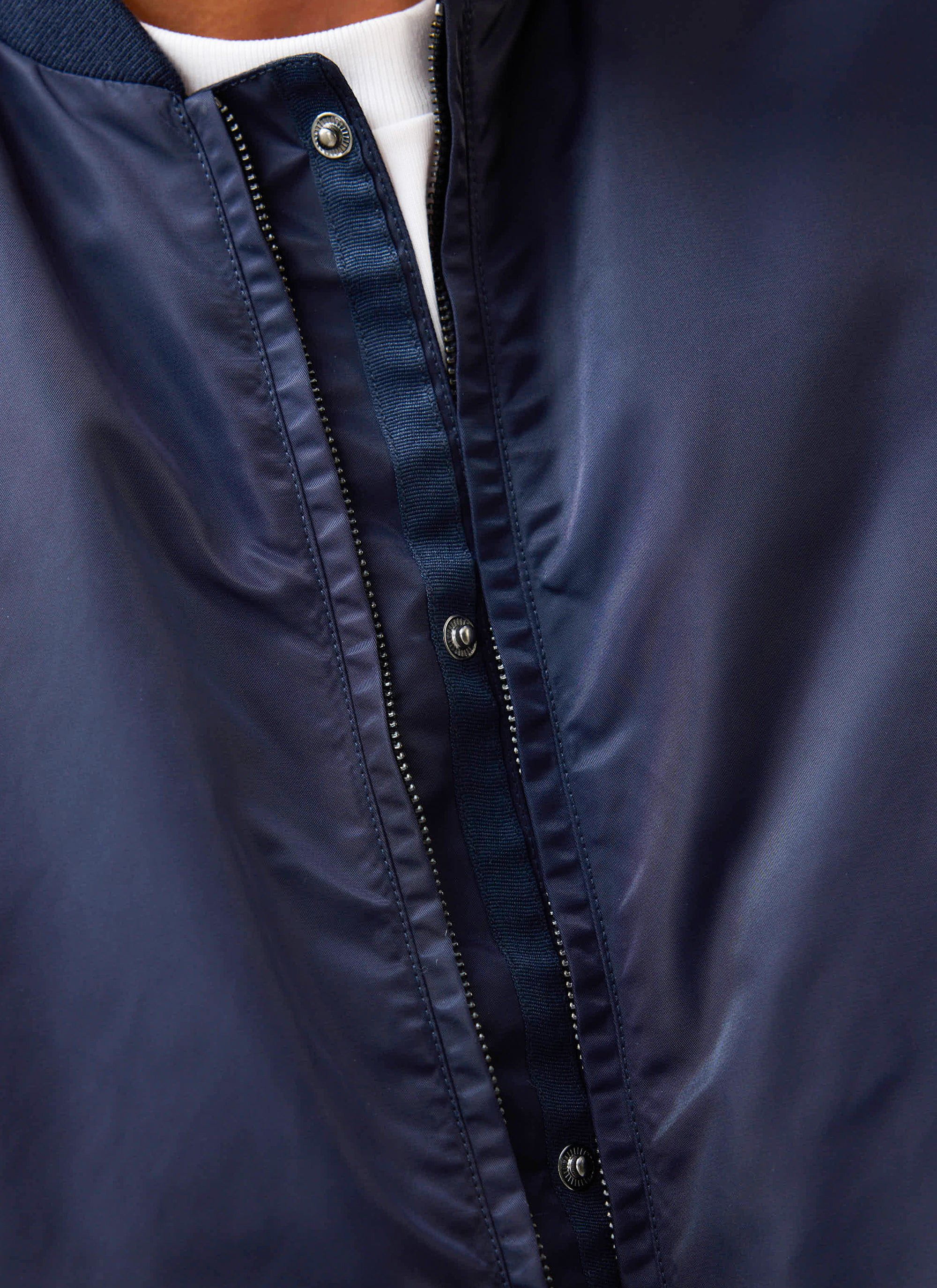 Bomber Jacket | Nylon | Midnight with Olive