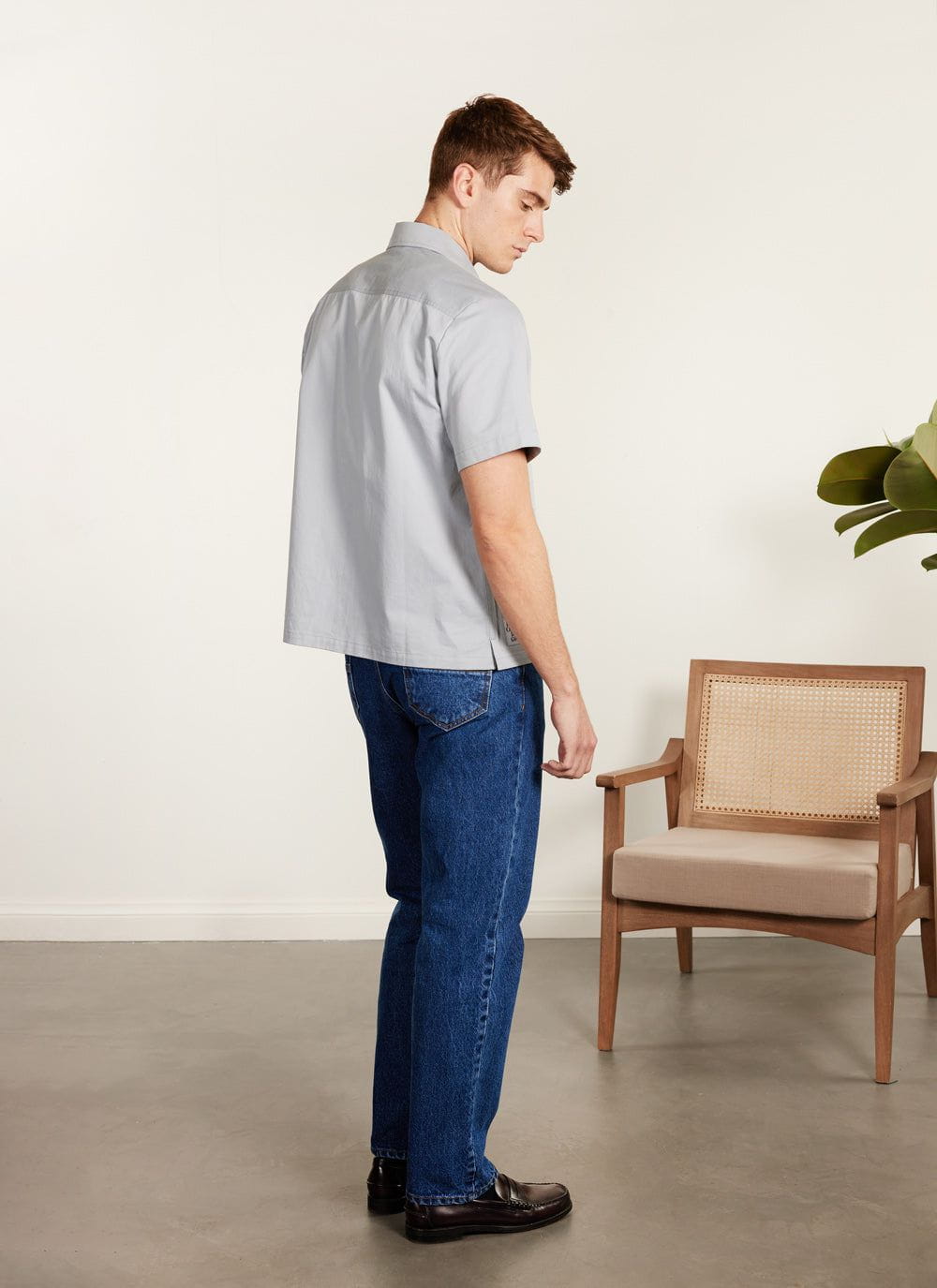 Auxiliary Boxy Clerk Shirt | Light Blue