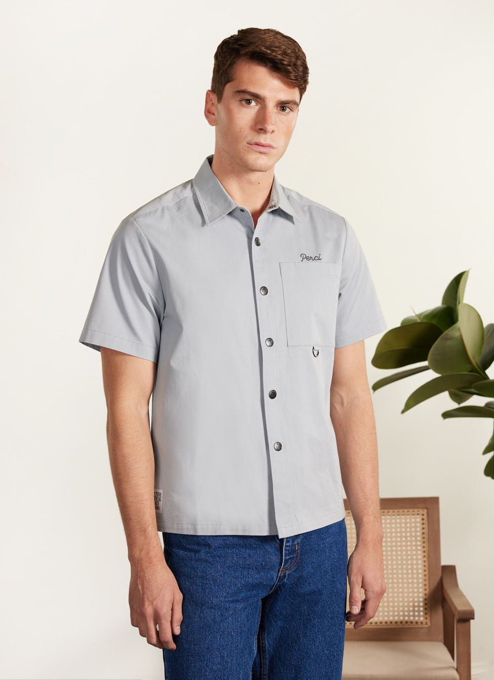 Auxiliary Boxy Clerk Shirt | Light Blue