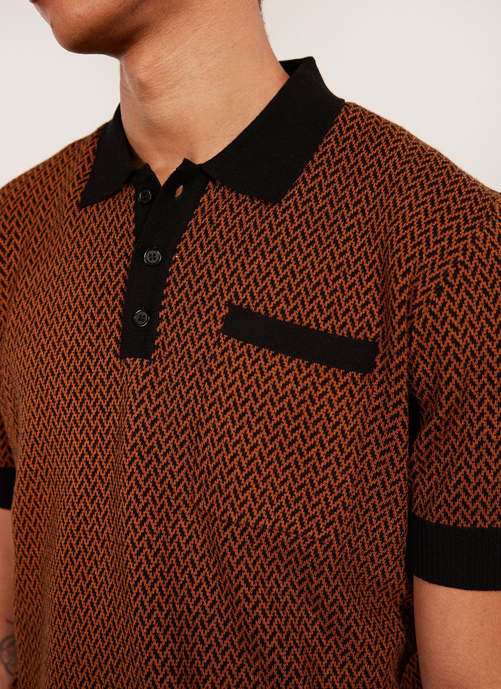 Casa Martini Knitted Polo | Cotton | Espresso
