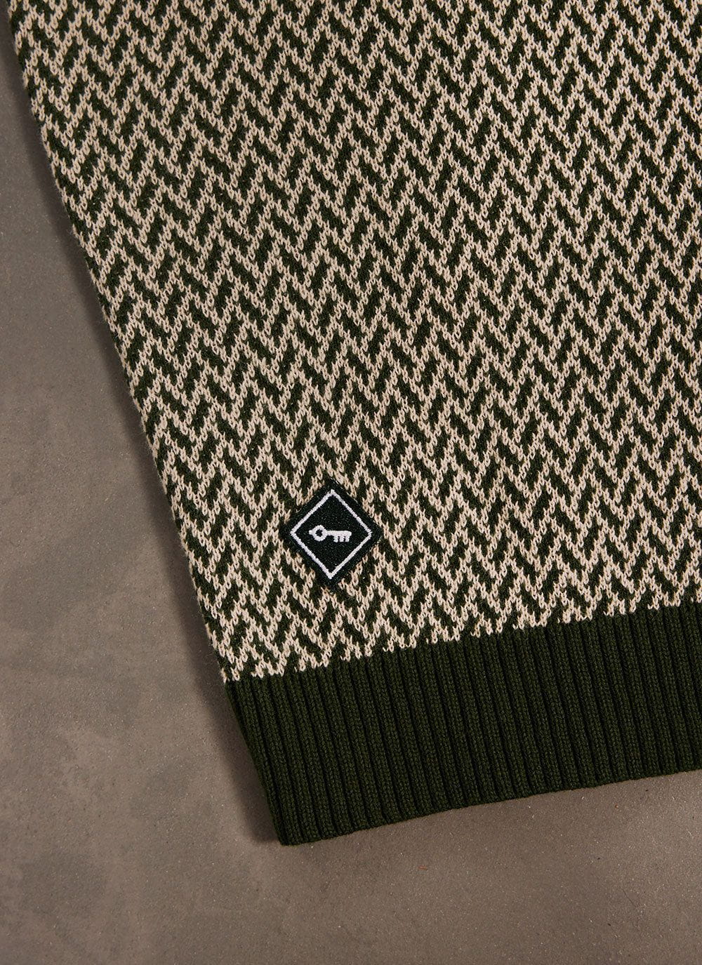 Casa Martini Knitted Polo | Cotton | Forest