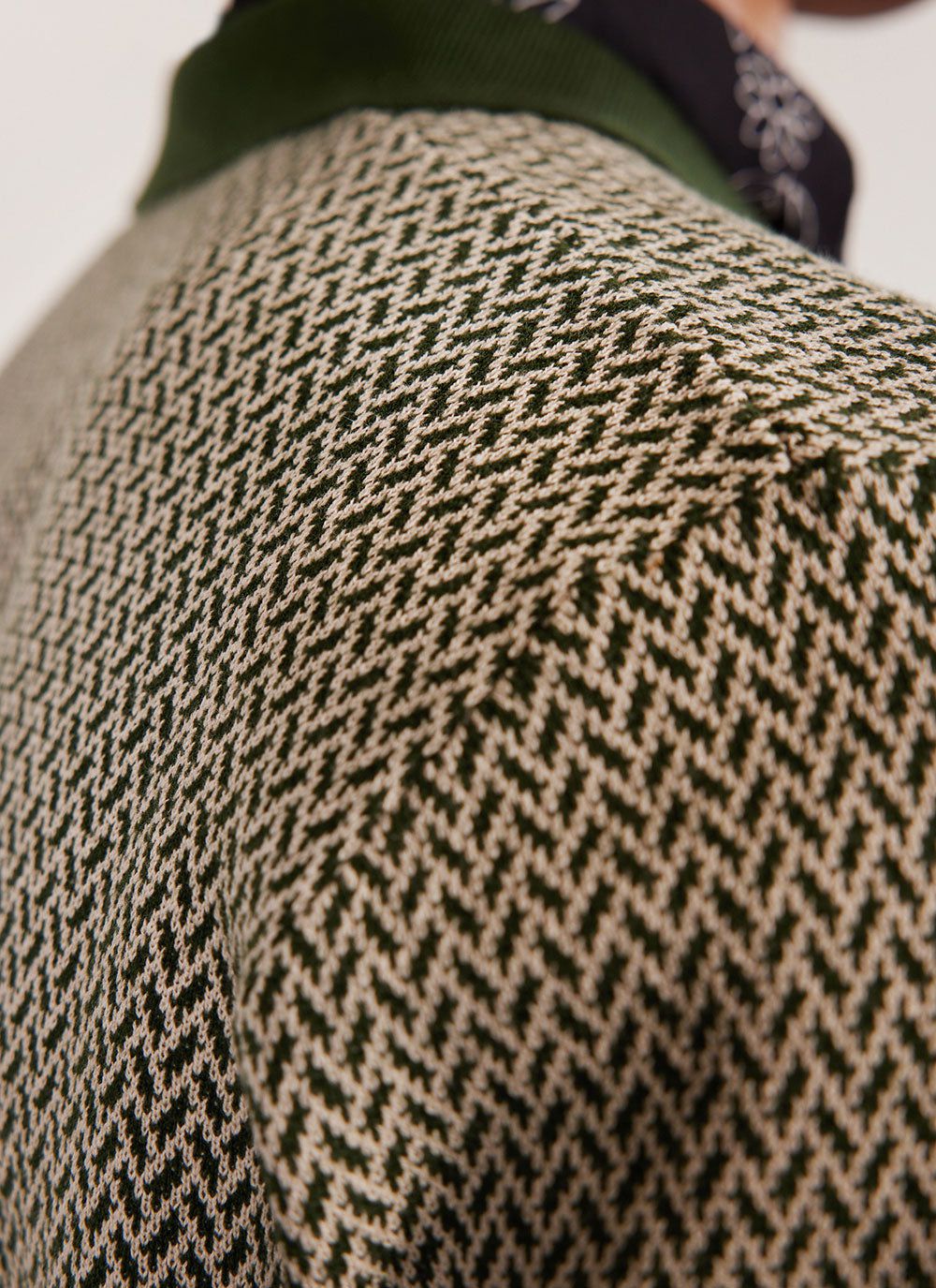 Casa Martini Knitted Polo | Cotton | Forest