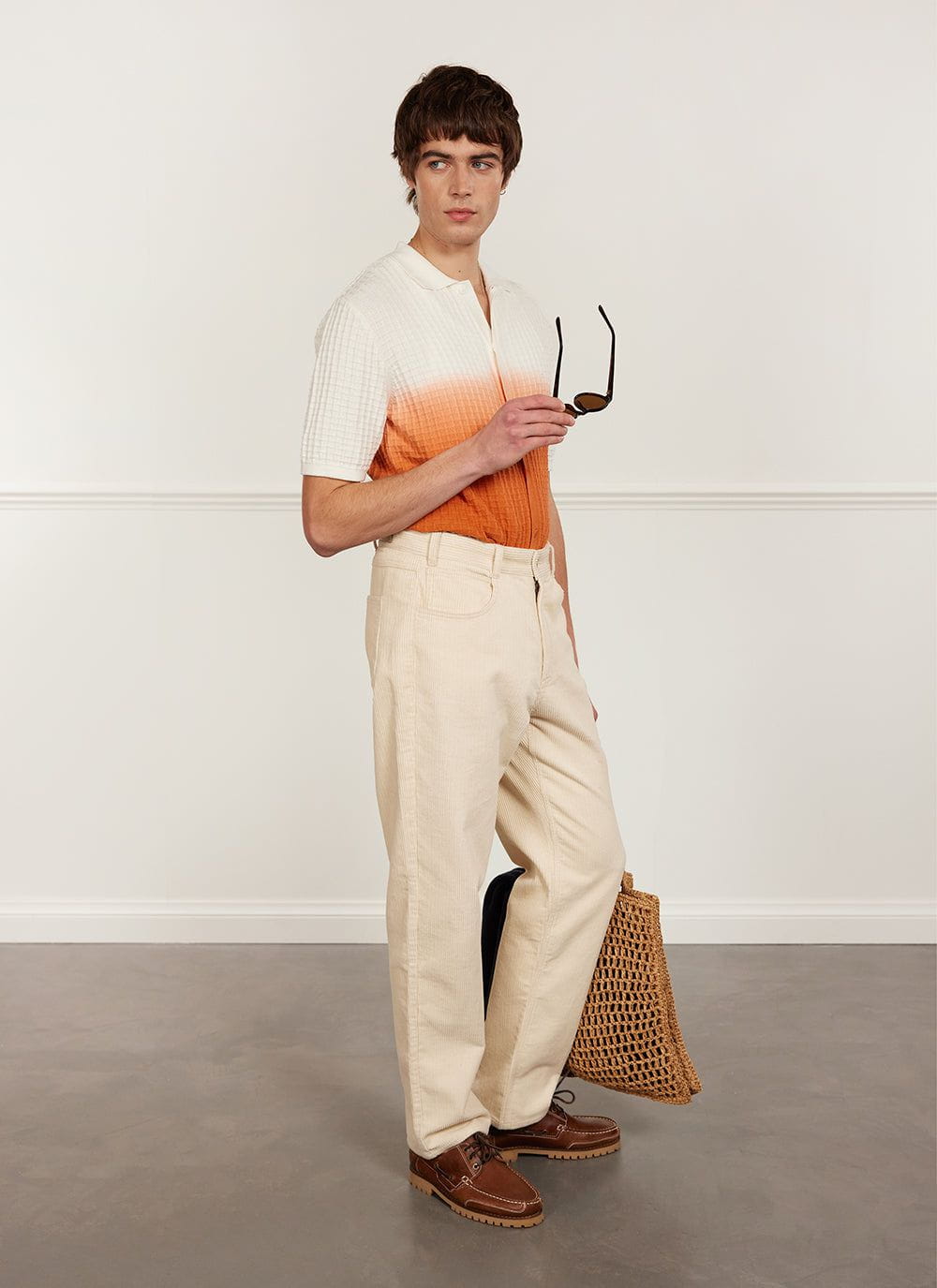 Dip Dab Knitted Shirt | Organic Cotton | Orange