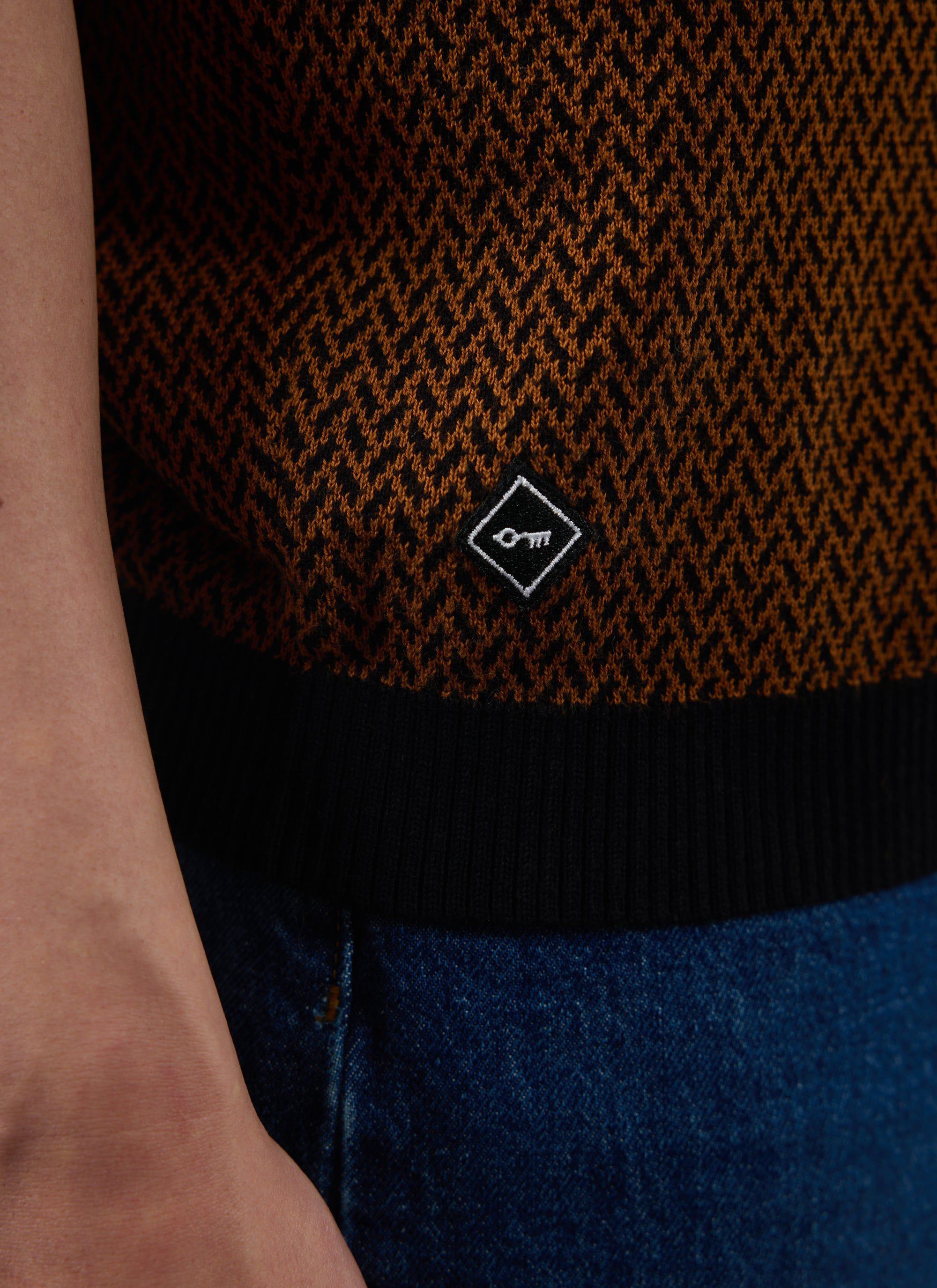Casa Martini Knitted Polo | Cotton | Espresso